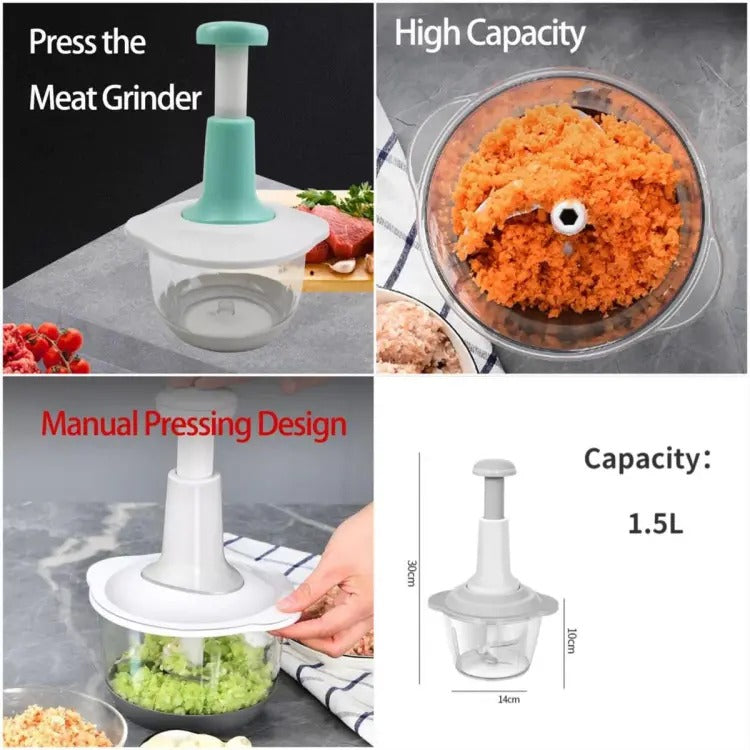 Manual Hand Push Vegetable & Meat Chopper
