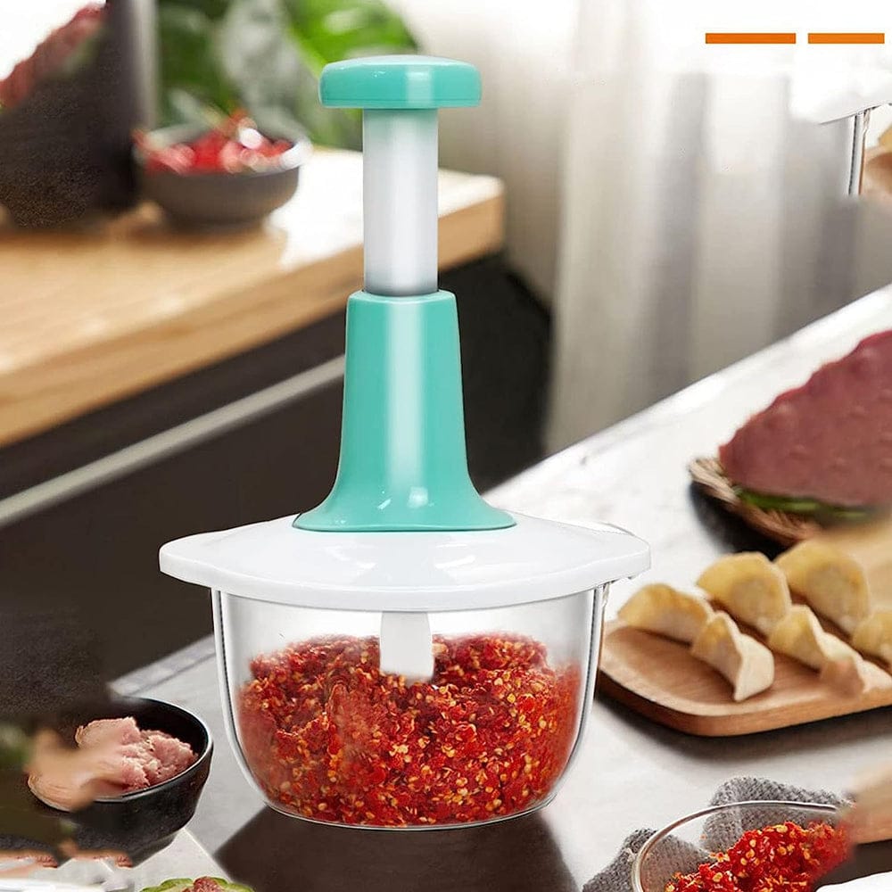 Manual Hand Push Vegetable & Meat Chopper