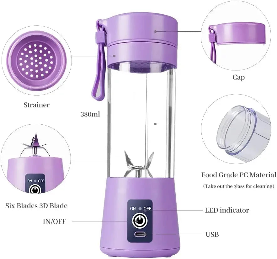Portable USB Rechargeable Mini Blender
