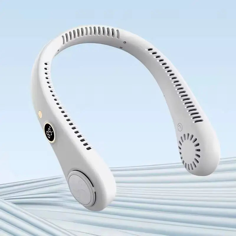Wearable Bladeless Neck Fan with LED