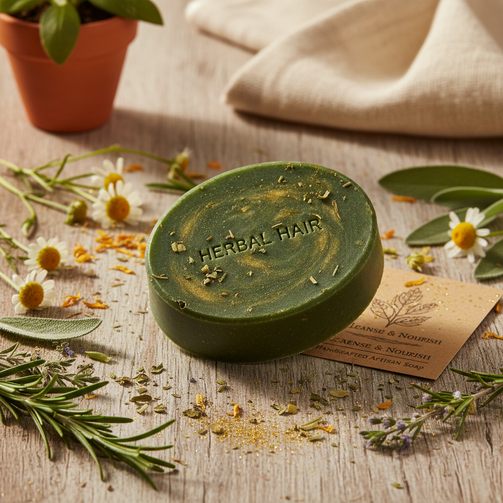 Green Gold Herbal Hair Cleansing Soap